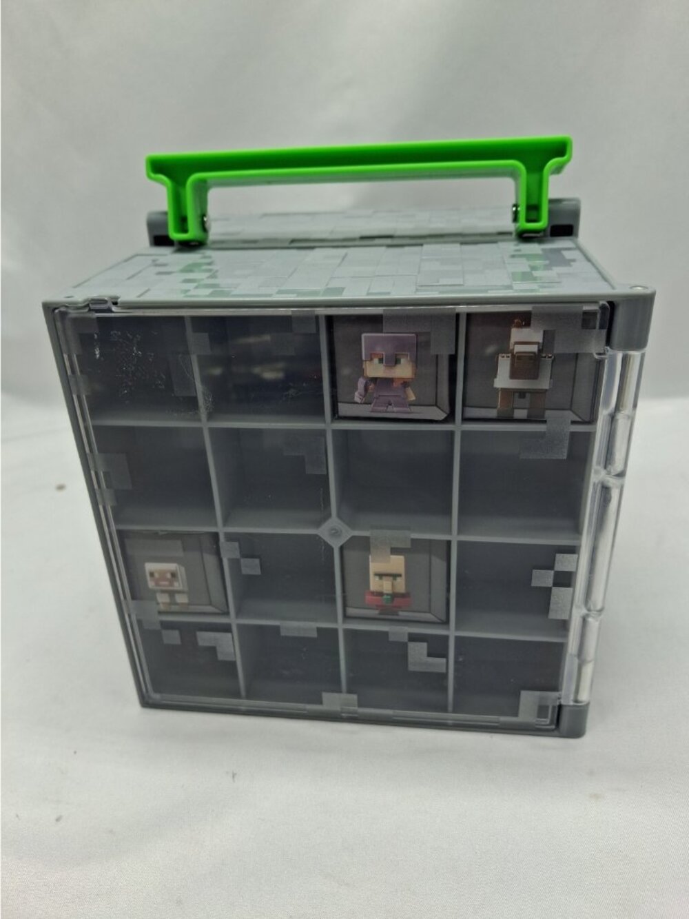 Minecraft Mini Figure Storage Case Organizer Box Mattel 2014 Cube Carry Handle